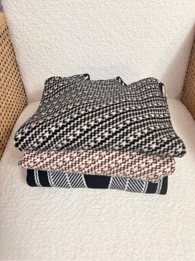 Lot of 3 Mock Neck Geometric Print Sweaters